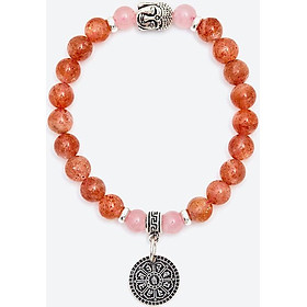 Vòng tay đá sunstones phối phật bạc Ngọc Quý Gemstones