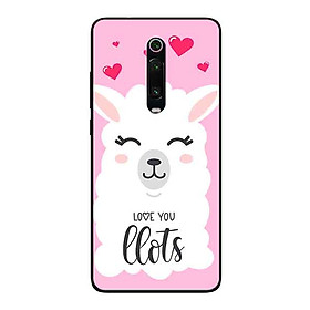 Ốp Lưng in cho Xiaomi Redmi K20 Pro Mẫu Cừu Nền Hồng - Hàng Chính Hãng