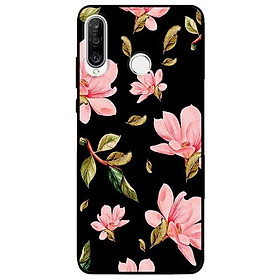 Ốp lưng dành cho Huawei P30 - P30 Lite - Y7 Pro - Y9 2019 mẫu Hoa Lan Hồng Nền Đen