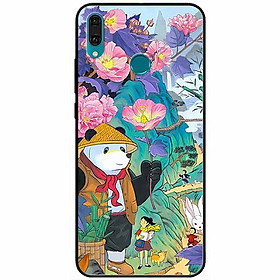 Ốp lưng dành cho Huawei Y9 2019 mẫu Gấu Cầm Hoa