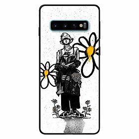 Ốp lưng in cho Samsung S10 Mẫu Chàng Trai Hoa Cúc