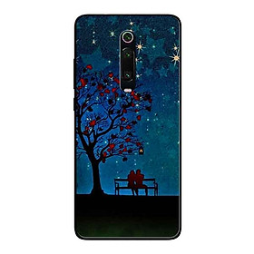 Ốp Lưng in cho Xiaomi Redmi K20 Pro Mẫu Cặp Đôi Ngồi Ghế Đá - Hàng Chính Hãng