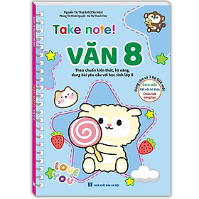 Sách - Take Note - Văn 8 - Không Lò Xo, Bìa Xanh - Dùng Cho Cả 3 Bộ SGK - Minh Thắng