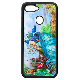 Ốp lưng cho Oppo F9 chim công cặp 1 - Hàng chính hãng