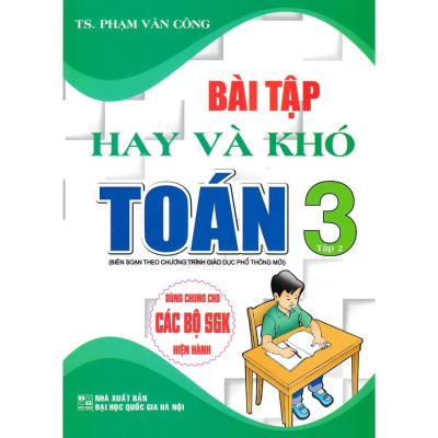Sách - Combo Bài Tập Hay Và Khó Toán Lớp 3 - Tập 1 + Tập 2 (Dùng Chung Cho Các Bộ SGK Hiện Hành)HA-M