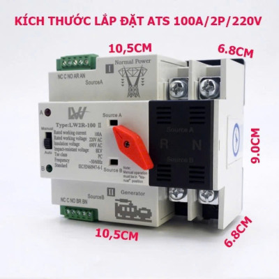 Cầu Dao Chuyển Nguồn Tự Động Loại Xịn – 100A Công Suất Lớn, Không Mất Điện Khi Chuyển Nguồn Siêu Bền
