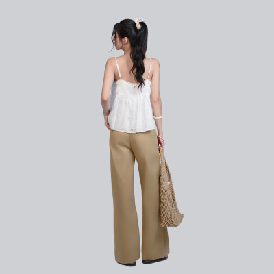 Quần ống rộng nữ quần kaki nữ dáng suông basic dễ phối đồ Brian Miều Est.2013