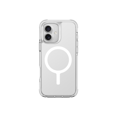 Ốp Lưng trong suốt sạc từ tính UNIQ COMBAT dành cho iPhone 16/ 16 Plus, chống ố vàng, viền màu máy_Hàng Chính Hãng