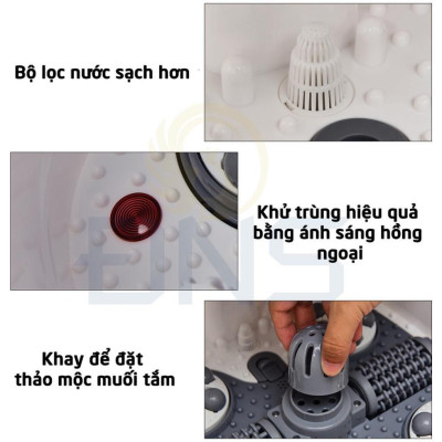 [Hàng Chính Hãng - BH 2 Năm]Bồn Ngâm Chân, Massage Chân SereneLife SL12, Bảo hiểm 2 tỷ [NHẬP KHẨU HOA KỲ]
