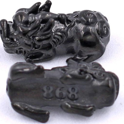  Chuỗi hạt đeo tay Thạch Anh Xanh Dương Sọc size 8 ly, 10 ly, 12 ly - Vòng tay Tỳ Hưu Đôi inox đen VTAXBSTHHEV8 - hợp mệnh Mộc, mệnh Thủy
