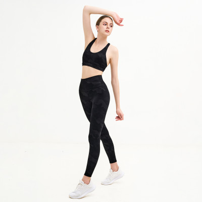 Set đồ tập Yoga Gym Hibi Sports H128 Áo 2 dây đánh đôi, Kèm mút ngực