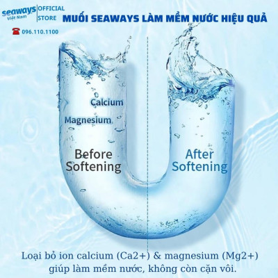 Combo 5 Túi muối rửa chén bát Seaways dành cho máy rửa chén bát - 500g/túi
