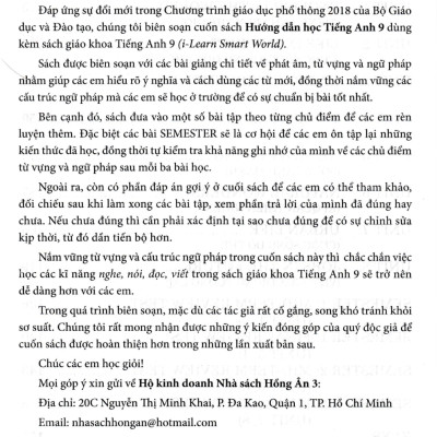 Hướng Dẫn Học Tiếng Anh 9 (Dùng Kèm SGK Tiếng Anh I Learn Smart World) - HA
