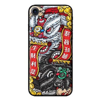 Ốp in cho iPhone 8 Lân Trắng Đen - Hàng chính hãng
