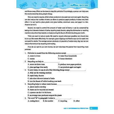 Sách - Global Success - Bài Tập Cuối Tuần Tiếng Anh Lớp 8 - Có Đáp Án - Tập 2 - Minh Thắng