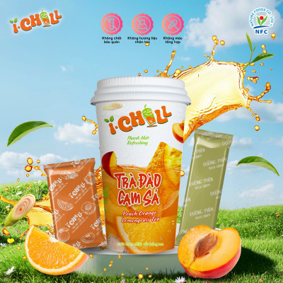 [COMBO 6 LY] iChill Trà Đào Cam Sả Nước Thanh Nhiệt Sấy Thăng Hoa Từ Trái Cây Tự Nhiên