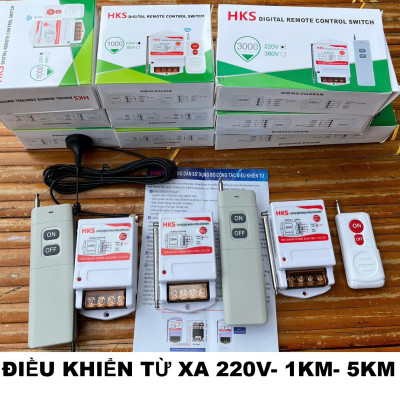 Bộ Điều Khiển Máy Bơm Nước , Điện Đèn Từ Xa 220V – Khiển Xa Từ 1–5KM Công Suất Lớn 40A 3000W Loại Xịn