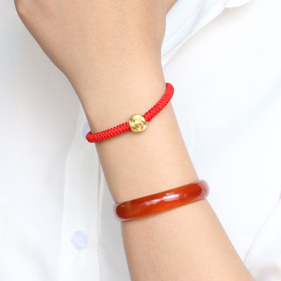 Vòng Tay Charm Hoa Bạc Bọc Vàng Ngọc Quý Gemstones GA149