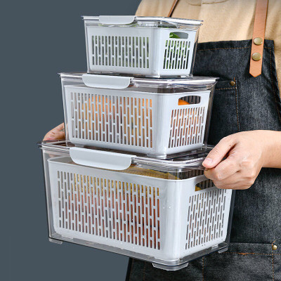Combo 2 hộp đựng thực phẩm 2 lớp Hokori , Hộp bảo quản thức ăn có lỗ thoát nước Việt Nhật tiện lợi, an toàn - Hàng chính hãng 