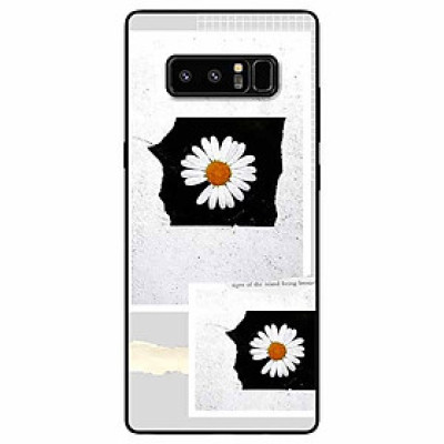 Ốp lưng in cho Samsung Note 8 Mẫu Hai Khung Hoa Cúc