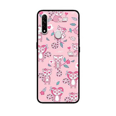 Ốp Lưng in cho Oppo A8 Mẫu Gấu Chó Nền Hồng - Hàng Chính Hãng