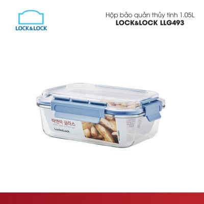 Hộp thủy tinh chịu nhiệt nắp nhựa Tritan Lock&Lock LLG491 - 370ml, LLG492 - 640ml, LLG493 - 1.05L, LLG494 - 1.52L