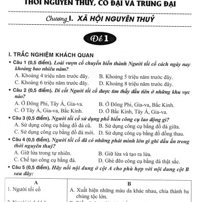 Sách tham khảo- Bộ Đề Kiểm Tra Trắc Nghiệm Và Tự Luận Lịch Sử 10 (Biên Soạn Theo Chương Trình GDPT Mới)_HA