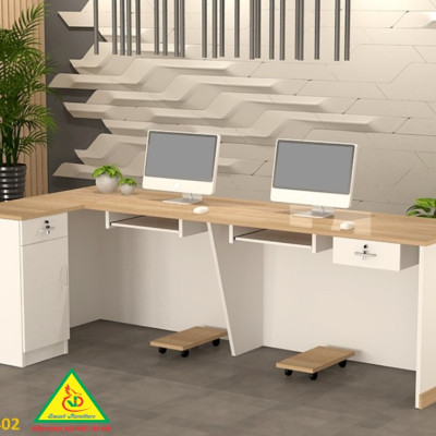 QUẦY LỄ TÂN, QUẦY TIẾP TÂN, QUẦY TÍNH TIỀN, QUẦY THU NGÂN QTT402 - Nội thất lắp ráp Viễn Đông Adv