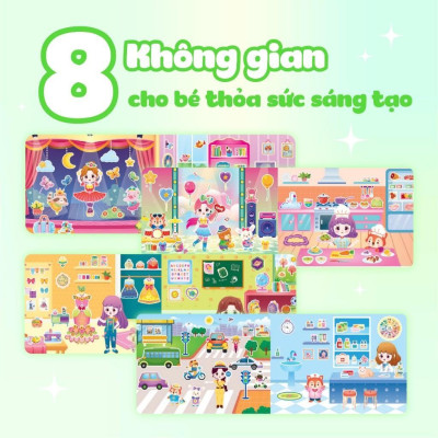 Sách - Công Chúa Cherry - Nghề Nghiệp Tương Lai - Sách Bóc Dán Sticker Cho Bé Gái - Megabook