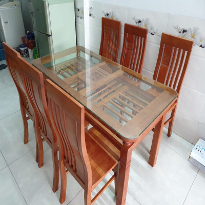 Bộ Bàn Ăn 2 Tầng Gỗ Sồi Nga