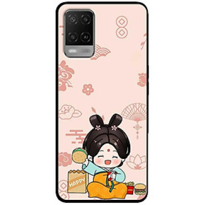Ốp lưng cho Oppo A54 - A55 - A55s - Oppo A56 5G - Oppo A18 - A38 - A58 - Cô Gái Tham Ăn - Hàng Chính Hãng