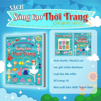 Sách - Sáng Tạo Thời Trang: Thời Trang Nhảy - Khiêu Vũ - Bóc Dán Hơn 100+ Stickers Quần Áo, Phụ Kiện Cho Bé Gái - Megabook