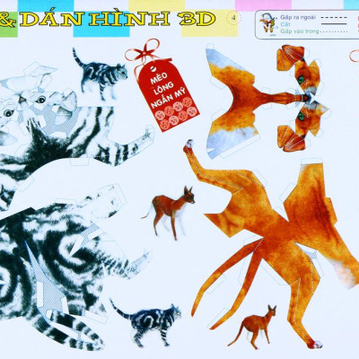 Cắt Dán Hình 3D - Bé Khéo Tay - Bộ Tư Duy