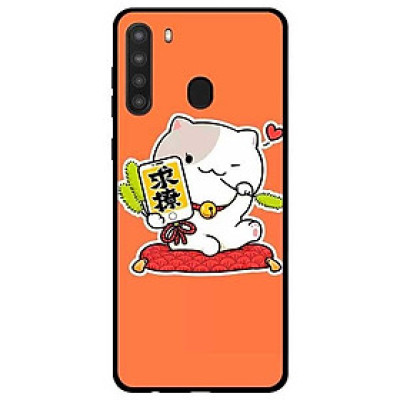Ốp lưng dành cho Samsung Galaxy A21 mẫu Mèo Và Điện Thoại