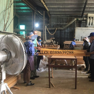Bộ bàn ghế trứng đối gỗ hương đá