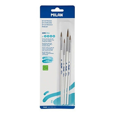 Vỉ 4 Cây Cọ Vẽ Milan 101W/2,4,6,8 BWM10468