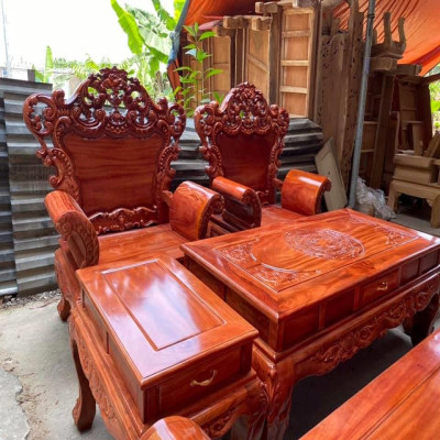 Bộ Bàn Ghế Hoàng Gia Gỗ Xà Cừ