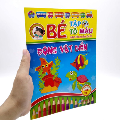 Bé Tập Tô Màu Và Học Tiếng Anh Theo Chủ Đề - Động Vật Biển