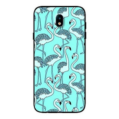 Ốp Lưng in cho Samsung J7 Pro Mẫu Đàn Hạc Nền Xanḥ - Hàng Chính Hãng