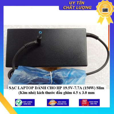 SẠC LAPTOP dùng cho HP 19.5V-7.7A (150W) Slim (Kim nhỏ) kích thước đầu ghim 4.5 x 3.0 mm - Hàng Nhập Khẩu New Seal