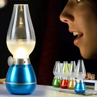 Đèn Dầu Cảm Ứng Thổi Bật Thổi Tắt Bản Cao Cấp LED Thông Minh, Loại Tốt