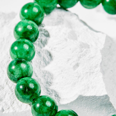 Vòng Tay Phong Thủy Nữ Đá Cẩm Thạch Sơn Thủy Phối Charm Tuổi Dần Bạc Mạ Vàng 24K (8mm) Mệnh Mộc, Hỏa Ngọc Quý Gemstones