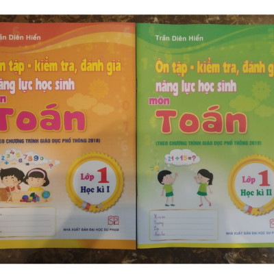 Sách - Combo Ôn tập - kiểm tra, đánh giá năng lực cho học sinh tiểu học môn Toán lớp 1 (Học kì 1 + Học kì 2)