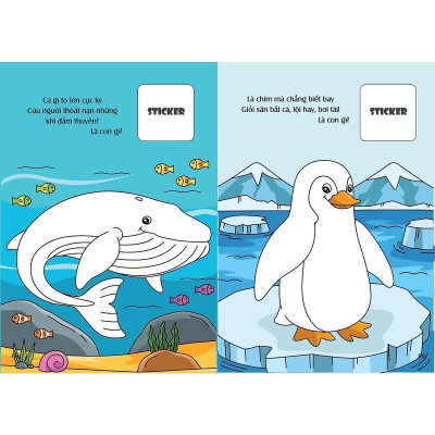 Sách - Bé Tô Màu: Khám Phá Bắc Cực Lạnh Giá - 20+ Hình Dán Sticker - Chính Thông Book