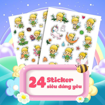 Sách - Tô Màu Diệu Kỳ - Cô Tiên Xinh (Hơn 40 Stickers) - Megabook