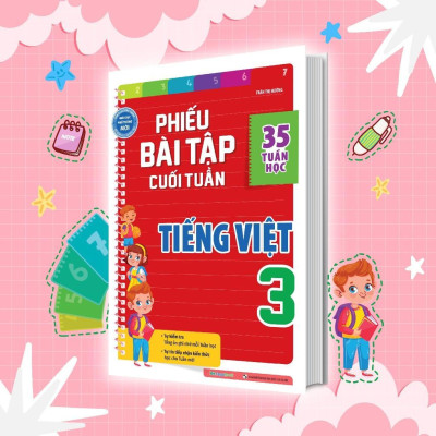 Sách - Phiếu Bài Tập Cuối Tuần Toán Và Tiếng Việt Lớp 3 - Combo 2 Cuốn - Megabook