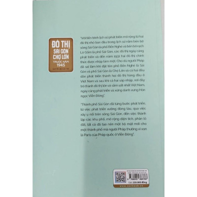 Sách - Đô Thị Sài Gòn Chợ Lớn Trước Năm 1945 Qua Tài Liệu Lưu Trữ - NXB Tổng Hợp