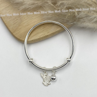 Lắc tay Cho Bé Bạc Ta Nguyên Chất S99 Mix Charm Chính Hãng Bạc Hiểu Minh LTE570