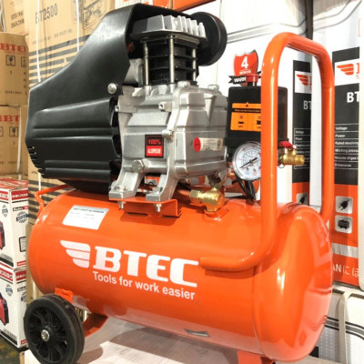 MÁY NÉN KHÍ CÓ DẦU BTEC BT-2024 2HP (1500W) 24 LÍT -HÀNG CHÍNH HÃNG (LÊN HƠI SIÊU NHANH, 100% DÂY ĐỒNG)