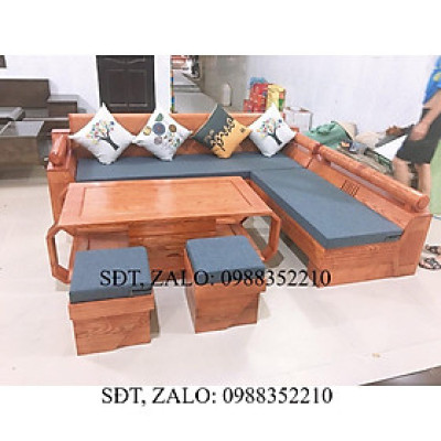Bộ Bàn ghế góc Kim Cương gỗ Sồi Nga